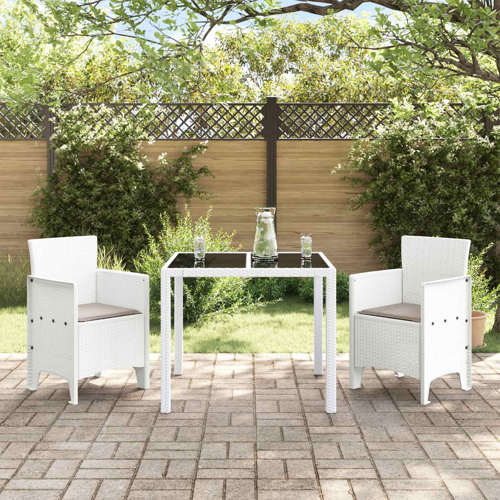 vidaXL Krzesło Ogrodowe 2 pcs Biały 53 x 49 x 85 cm polipropylen