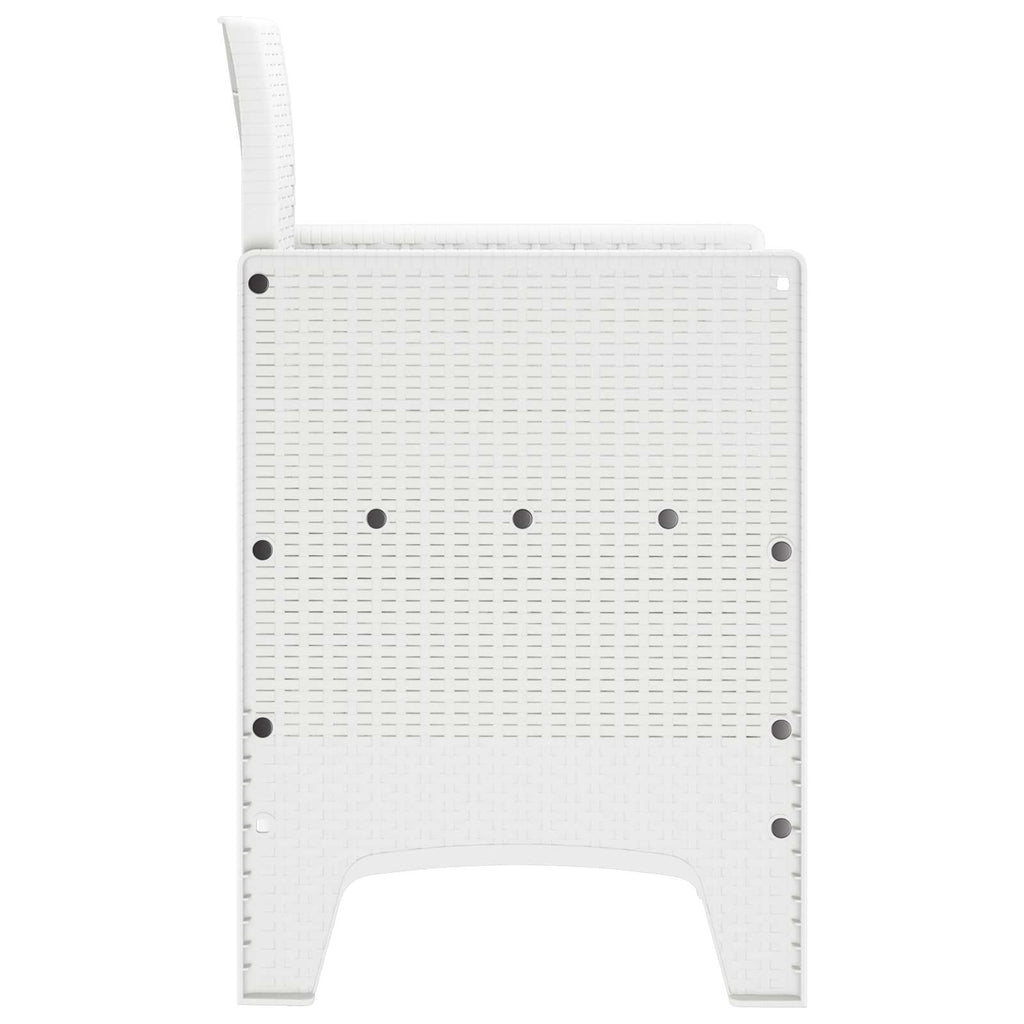 vidaXL Krzesło Ogrodowe 2 pcs Biały 53 x 49 x 85 cm polipropylen