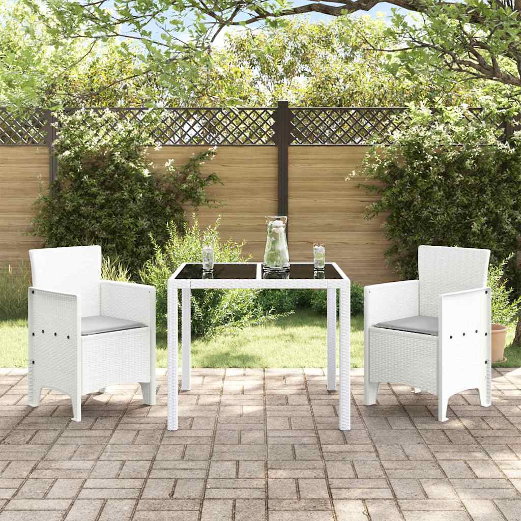vidaXL Krzesło Ogrodowe 2 pcs Biały 53 x 49 x 85 cm polipropylen