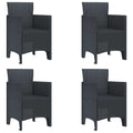 vidaXL Krzesło Ogrodowe 4 pcs Antracyt 53 x 49 x 85 cm polipropylen