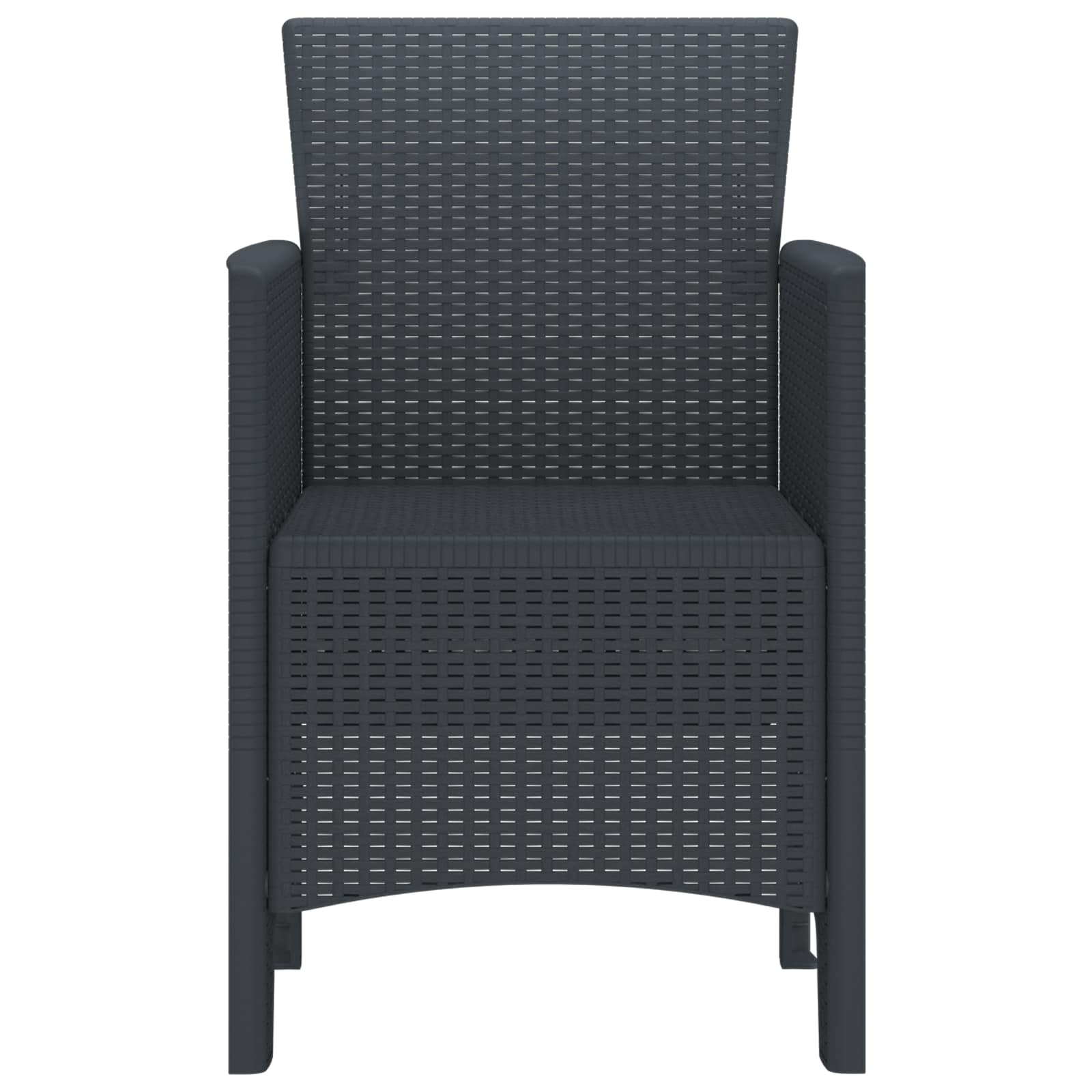 vidaXL Krzesło Ogrodowe 4 pcs Antracyt 53 x 49 x 85 cm polipropylen