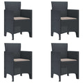 vidaXL Krzesło Ogrodowe 4 pcs Antracyt 53 x 49 x 85 cm polipropylen