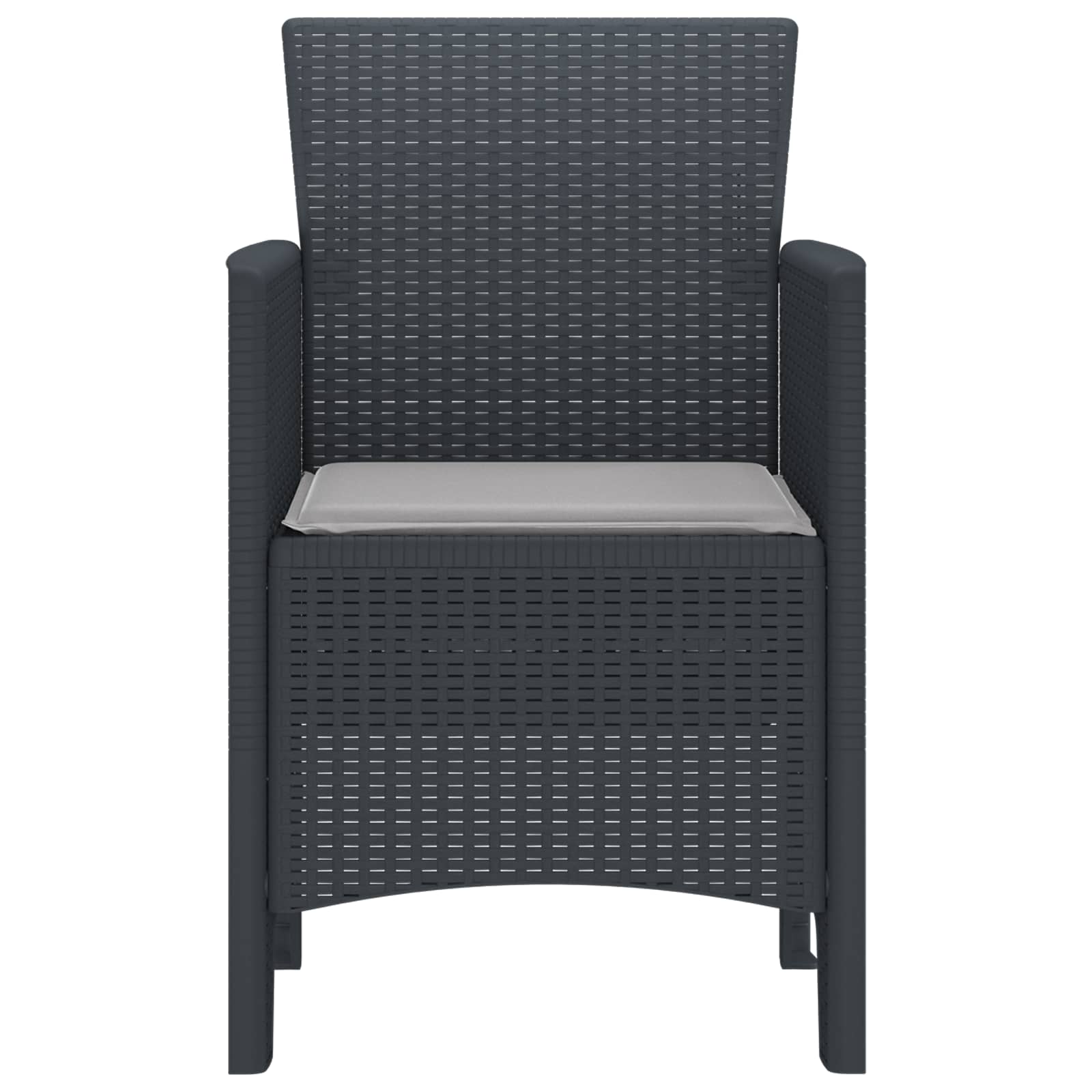 vidaXL Krzesło Ogrodowe 4 pcs Antracyt 53 x 49 x 85 cm polipropylen