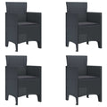 vidaXL Krzesło Ogrodowe 4 pcs Antracyt 53 x 49 x 85 cm polipropylen