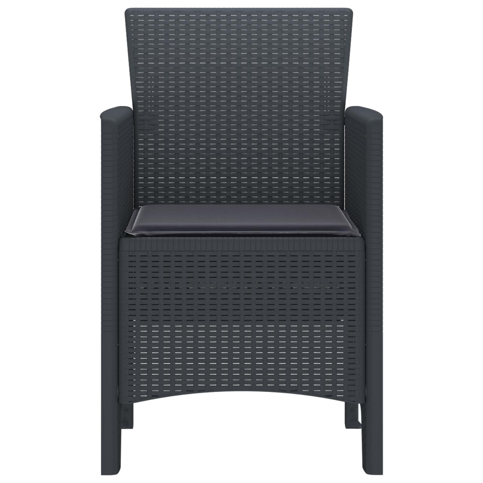 vidaXL Krzesło Ogrodowe 4 pcs Antracyt 53 x 49 x 85 cm polipropylen