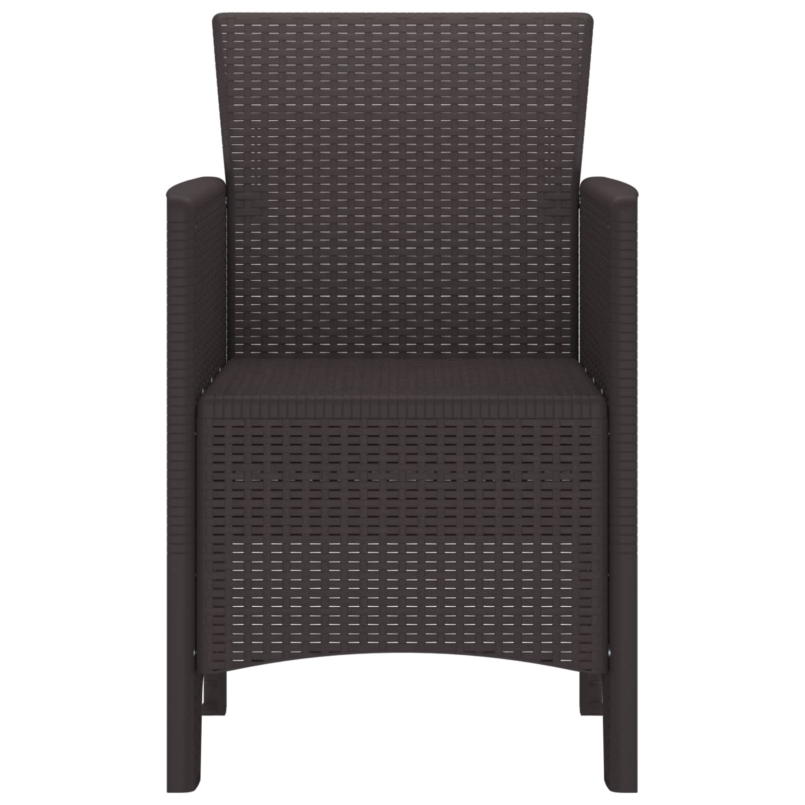 vidaXL Krzesło Ogrodowe 4 pcs Brązowy 53 x 49 x 85 cm polipropylen