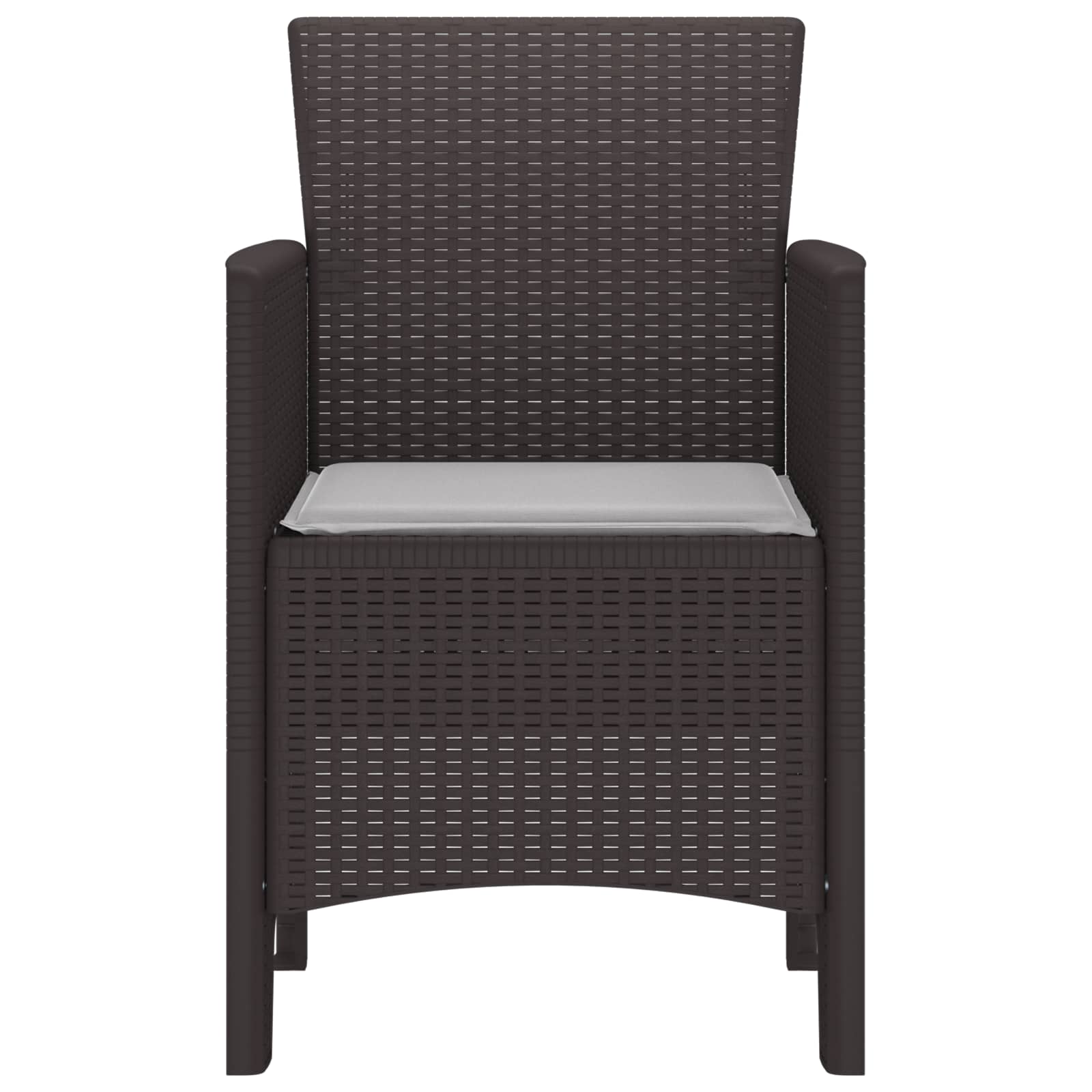 vidaXL Krzesło Ogrodowe 4 pcs Brązowy 53 x 49 x 85 cm polipropylen