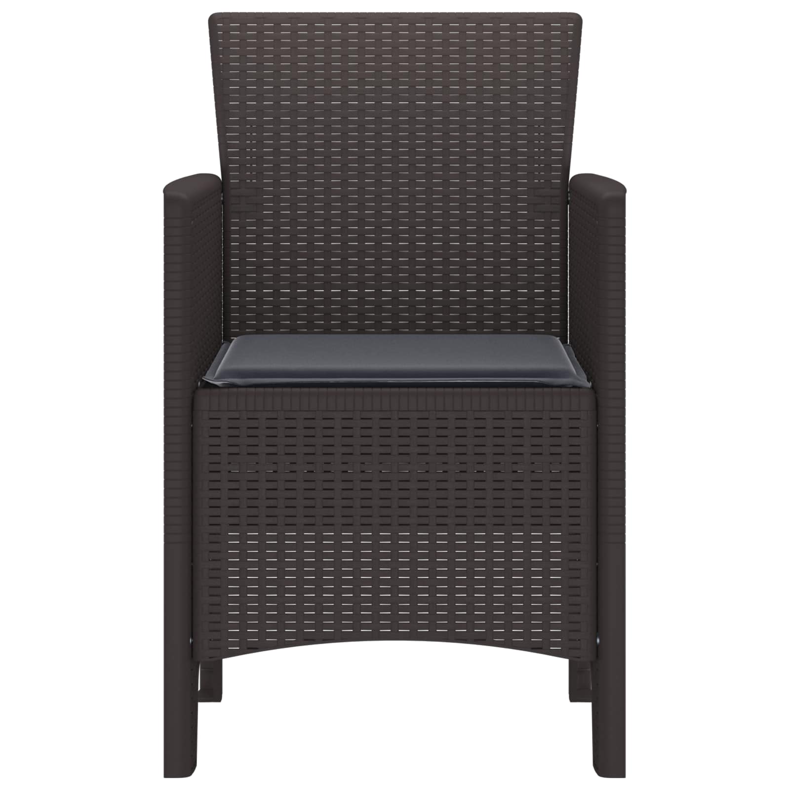 vidaXL Krzesło Ogrodowe 4 pcs Brązowy 53 x 49 x 85 cm polipropylen