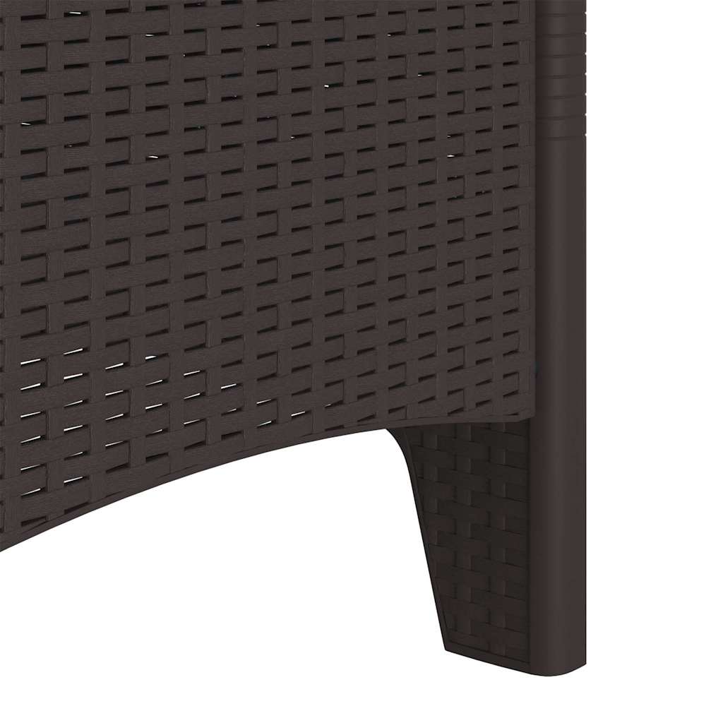 vidaXL Krzesło Ogrodowe 4 pcs Brązowy 53 x 49 x 85 cm polipropylen