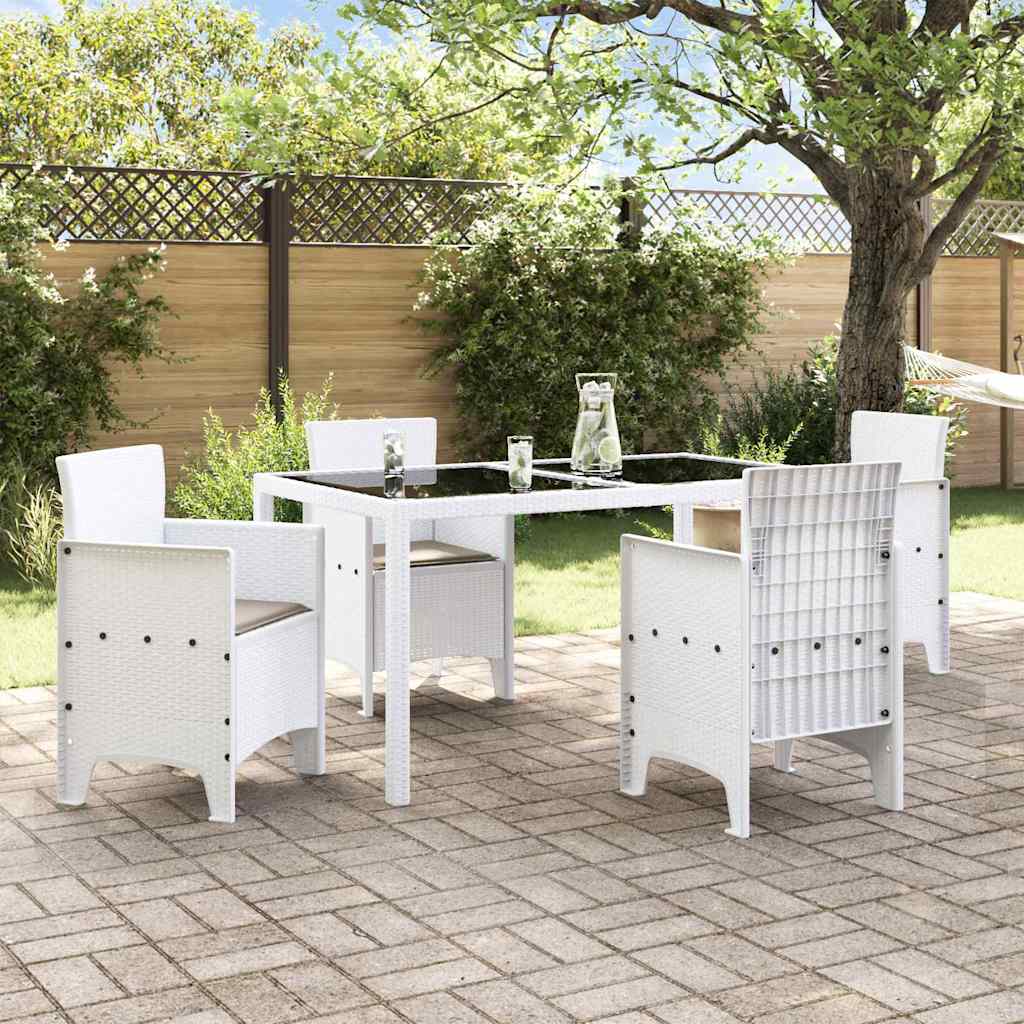vidaXL Krzesło Ogrodowe 4 pcs Biały 53 x 49 x 85 cm polipropylen