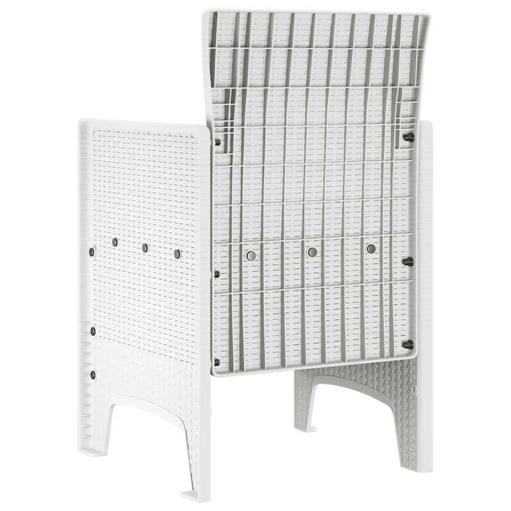 vidaXL Krzesło Ogrodowe 4 pcs Biały 53 x 49 x 85 cm polipropylen