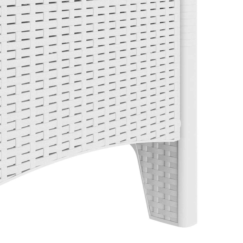 vidaXL Krzesło Ogrodowe 4 pcs Biały 53 x 49 x 85 cm polipropylen