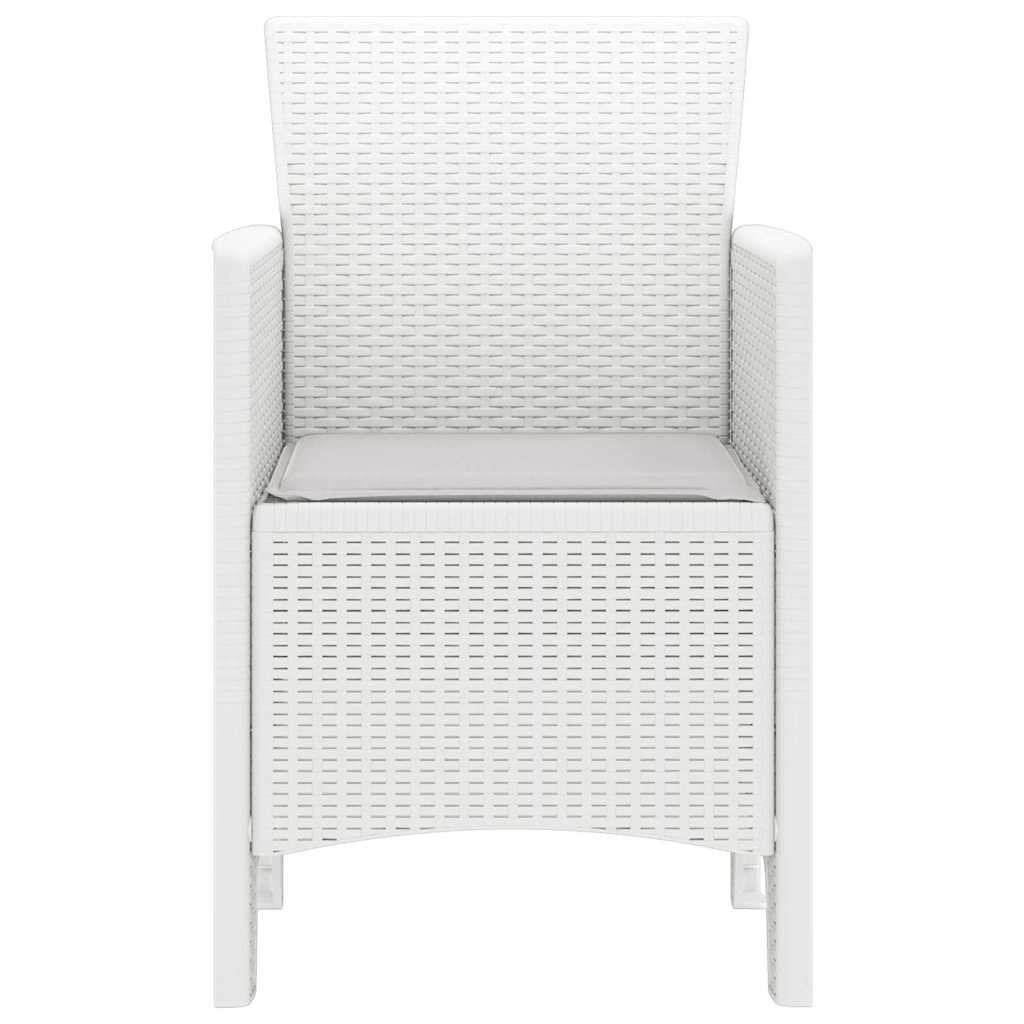 vidaXL Krzesło Ogrodowe 4 pcs Biały 53 x 49 x 85 cm polipropylen