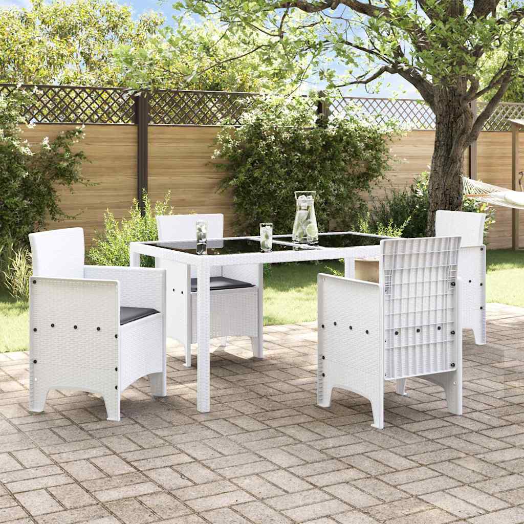 vidaXL Krzesło Ogrodowe 4 pcs Biały 53 x 49 x 85 cm polipropylen