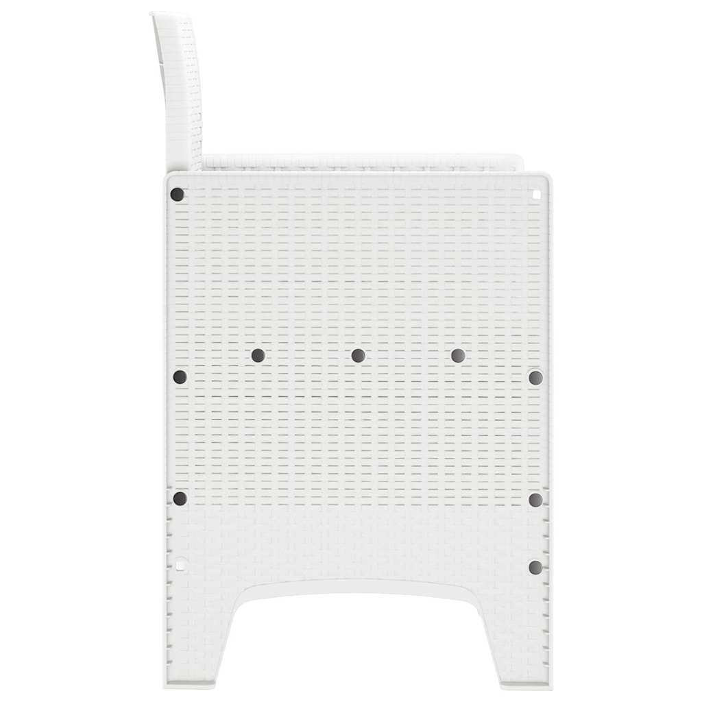 vidaXL Krzesło Ogrodowe 4 pcs Biały 53 x 49 x 85 cm polipropylen