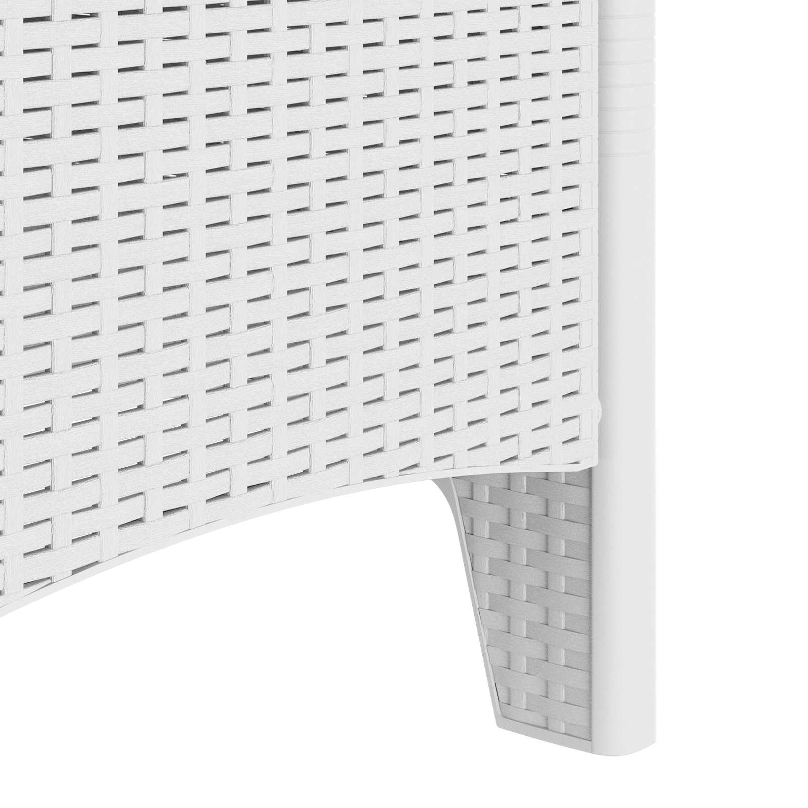 vidaXL Krzesło Ogrodowe 4 pcs Biały 53 x 49 x 85 cm polipropylen