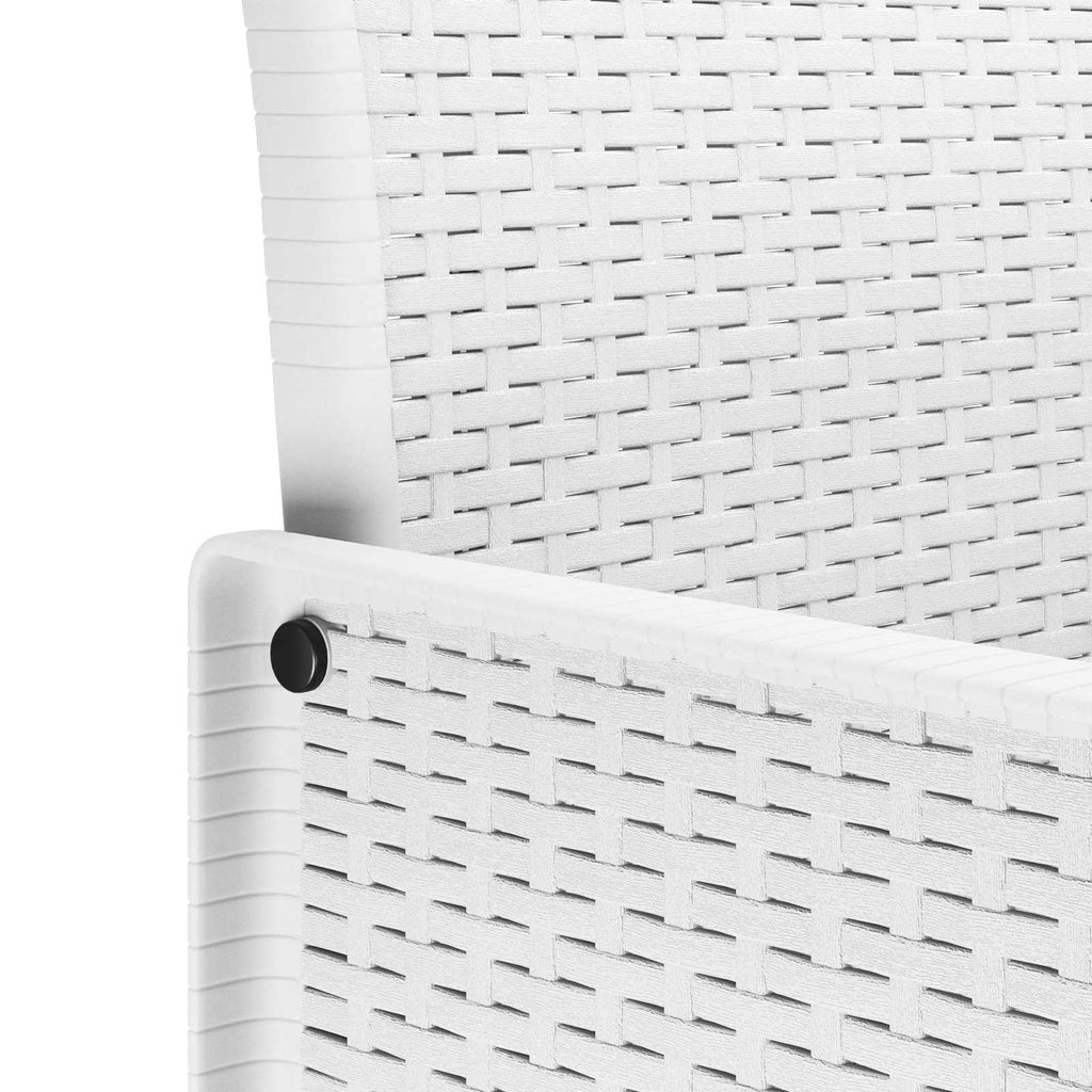 vidaXL Krzesło Ogrodowe 4 pcs Biały 53 x 49 x 85 cm polipropylen