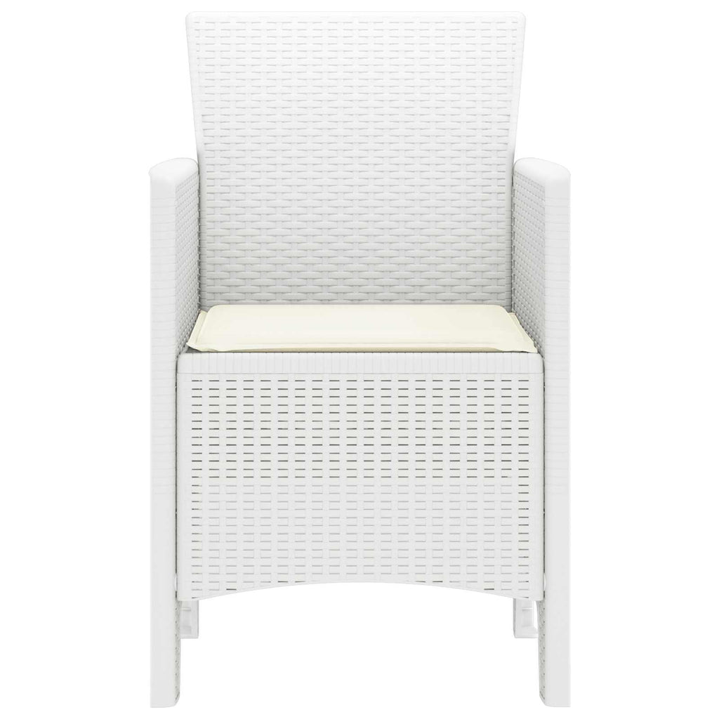 vidaXL Krzesło Ogrodowe 4 pcs Biały 53 x 49 x 85 cm polipropylen