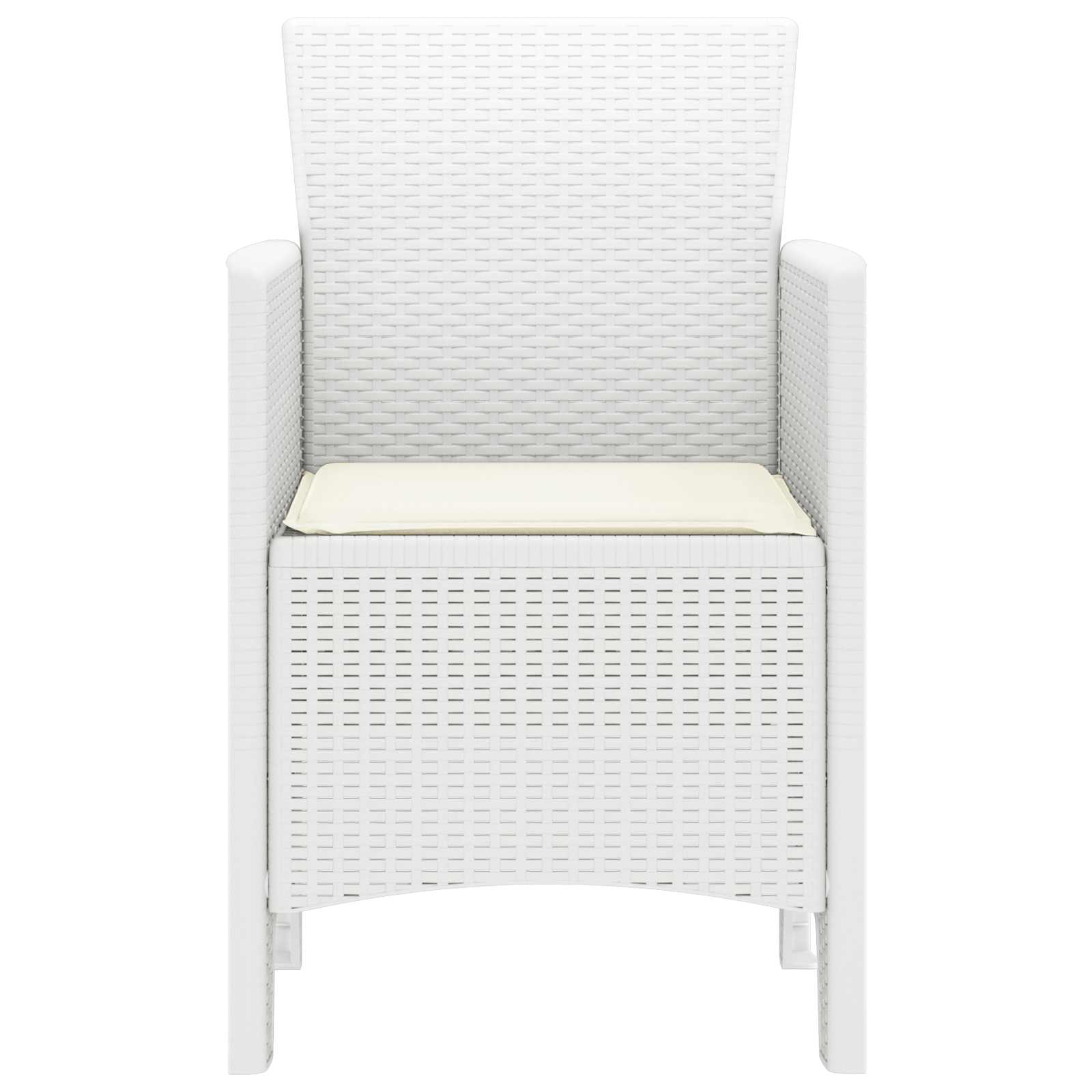 vidaXL Krzesło Ogrodowe 4 pcs Biały 53 x 49 x 85 cm polipropylen