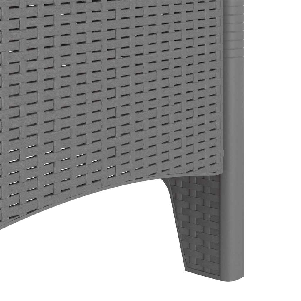 vidaXL Krzesło Ogrodowe 4 pcs Jasnoszary 53 x 49 x 85 cm polipropylen
