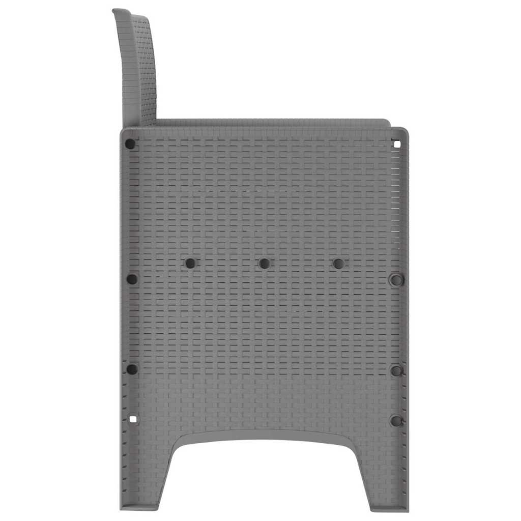 vidaXL Krzesło Ogrodowe 4 pcs Jasnoszary 53 x 49 x 85 cm polipropylen