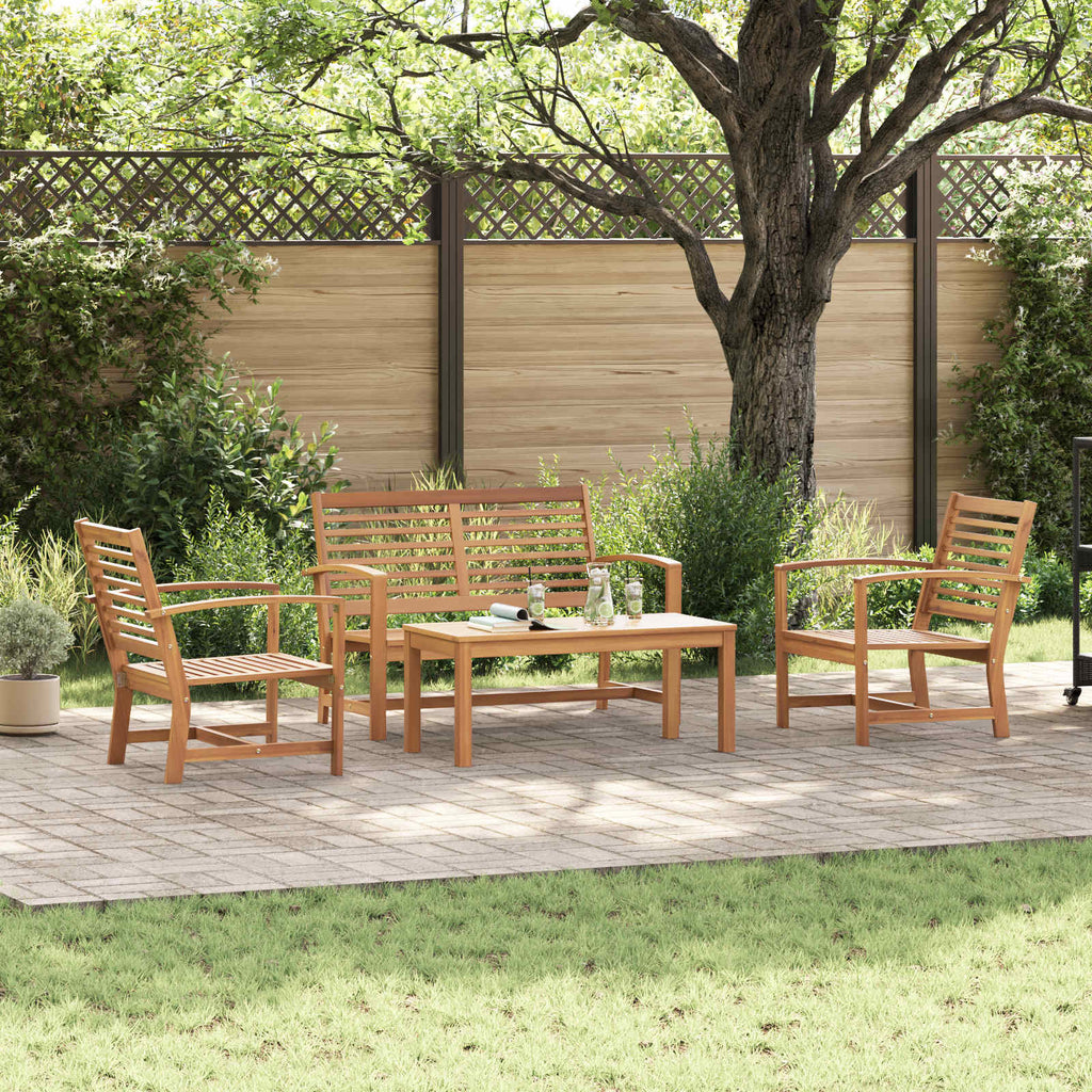 vidaXL Zestaw Sof na Ogród 4 pcs Naturalny Lite drewno teakowe