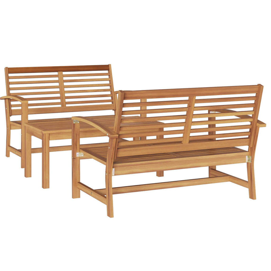 vidaXL Zestaw Sof na Ogród 3 pcs Naturalny Lite drewno teakowe