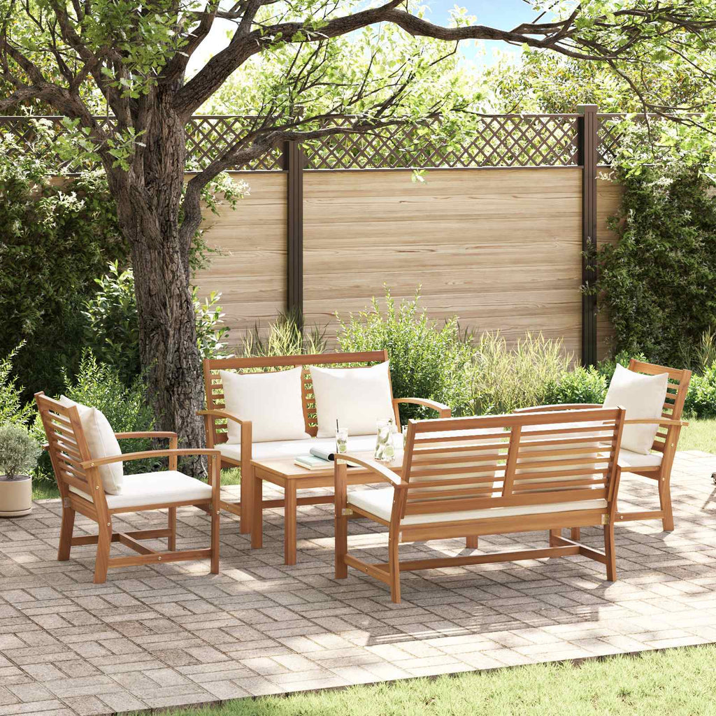 vidaXL Zestaw Sof na Ogród 5 pcs Naturalny Lite drewno teakowe