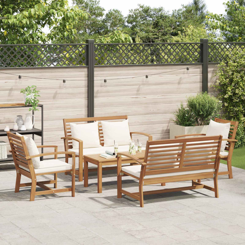 vidaXL Zestaw Sof na Ogród 5 pcs Naturalny Lite drewno teakowe