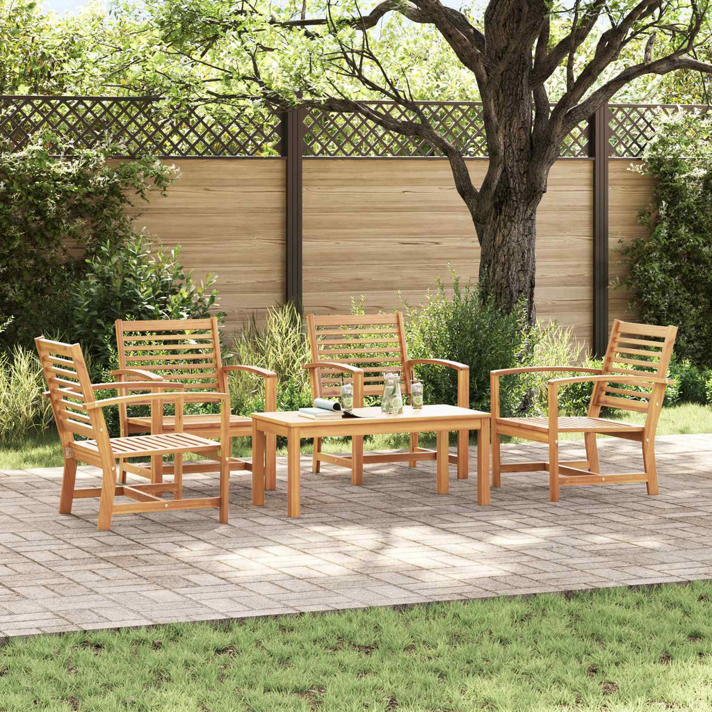 vidaXL Zestaw Sof na Ogród 5 pcs Naturalny Lite drewno teakowe