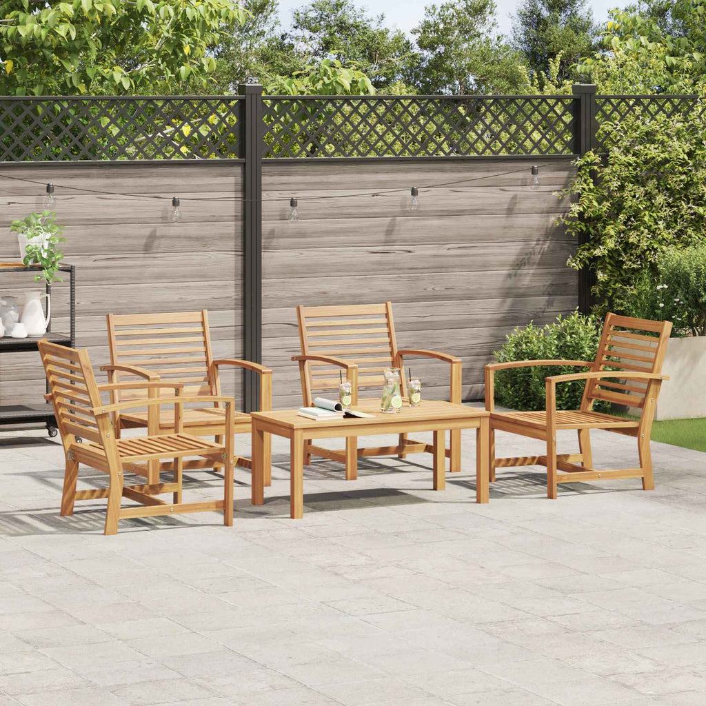 vidaXL Zestaw Sof na Ogród 5 pcs Naturalny Lite drewno teakowe