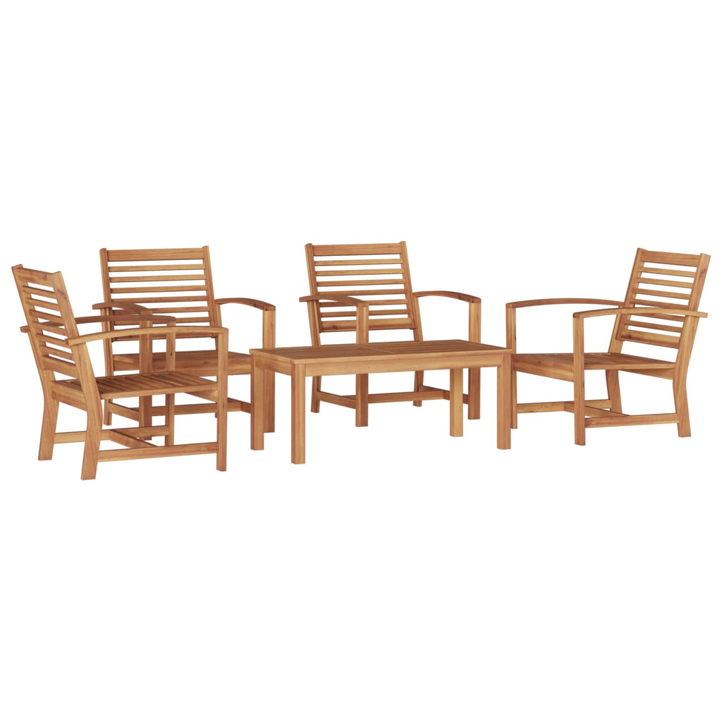 vidaXL Zestaw Sof na Ogród 5 pcs Naturalny Lite drewno teakowe