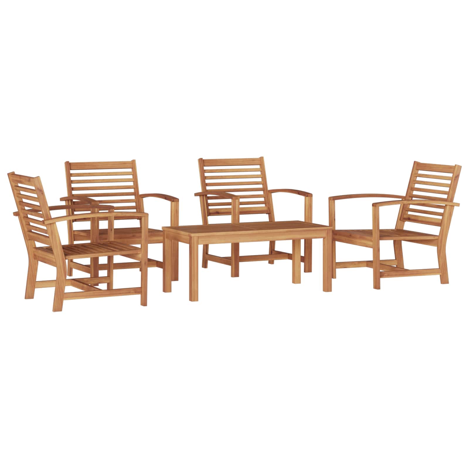 vidaXL Zestaw Sof na Ogród 5 pcs Naturalny Lite drewno teakowe