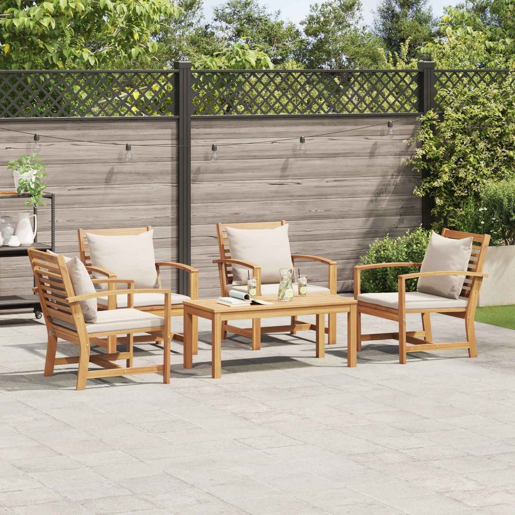vidaXL Zestaw Sof na Ogród 5 pcs Naturalny Lite drewno teakowe