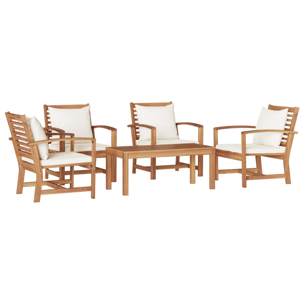 vidaXL Zestaw Sof na Ogród 5 pcs Naturalny Lite drewno teakowe