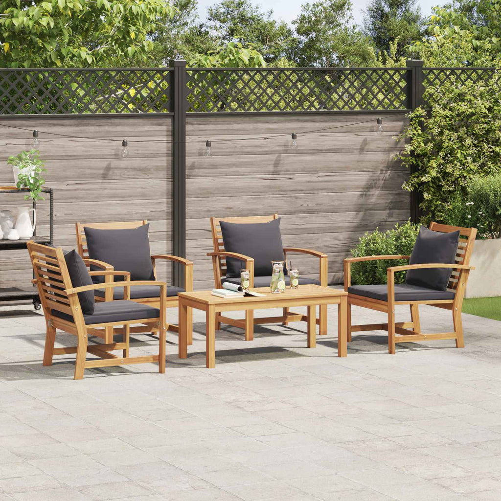 vidaXL Zestaw Sof na Ogród 5 pcs Naturalny Lite drewno teakowe