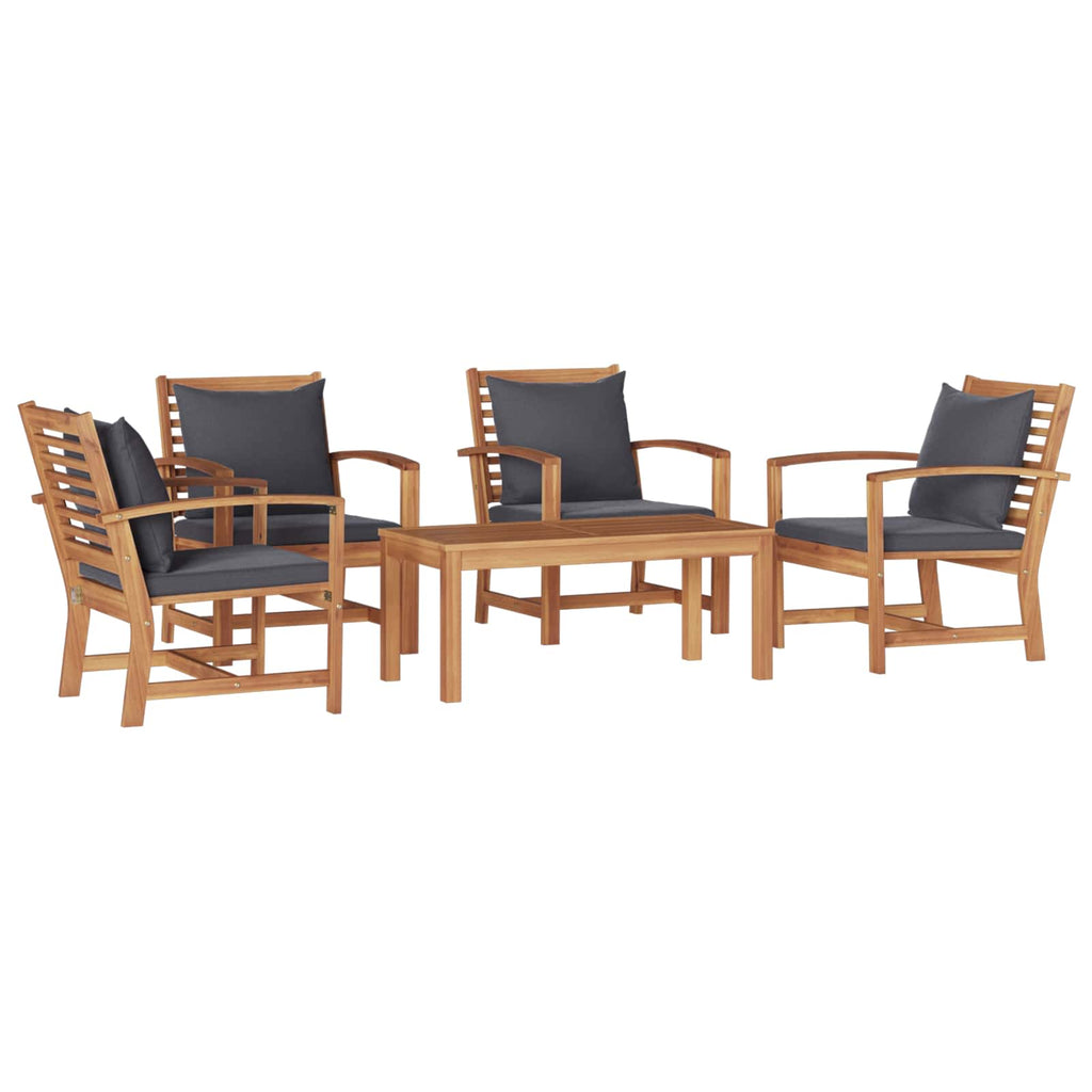 vidaXL Zestaw Sof na Ogród 5 pcs Naturalny Lite drewno teakowe