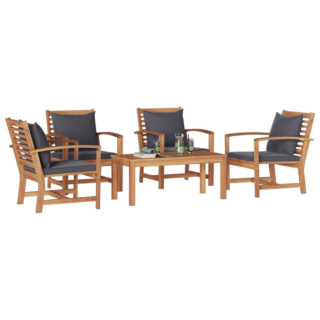 vidaXL Zestaw Sof na Ogród 5 pcs Naturalny Lite drewno teakowe