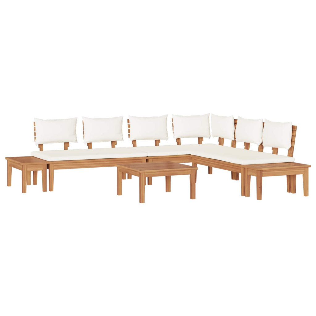 vidaXL Zestaw Sof na Ogród 4 pcs Brązowy i Kremowy