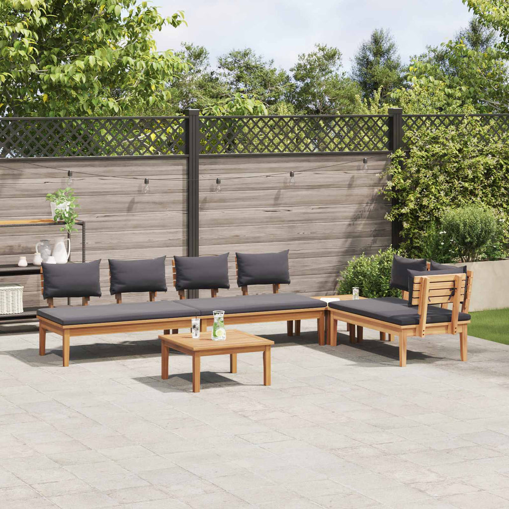 vidaXL Zestaw Sof na Ogród 5 pcs Brązowy i szary