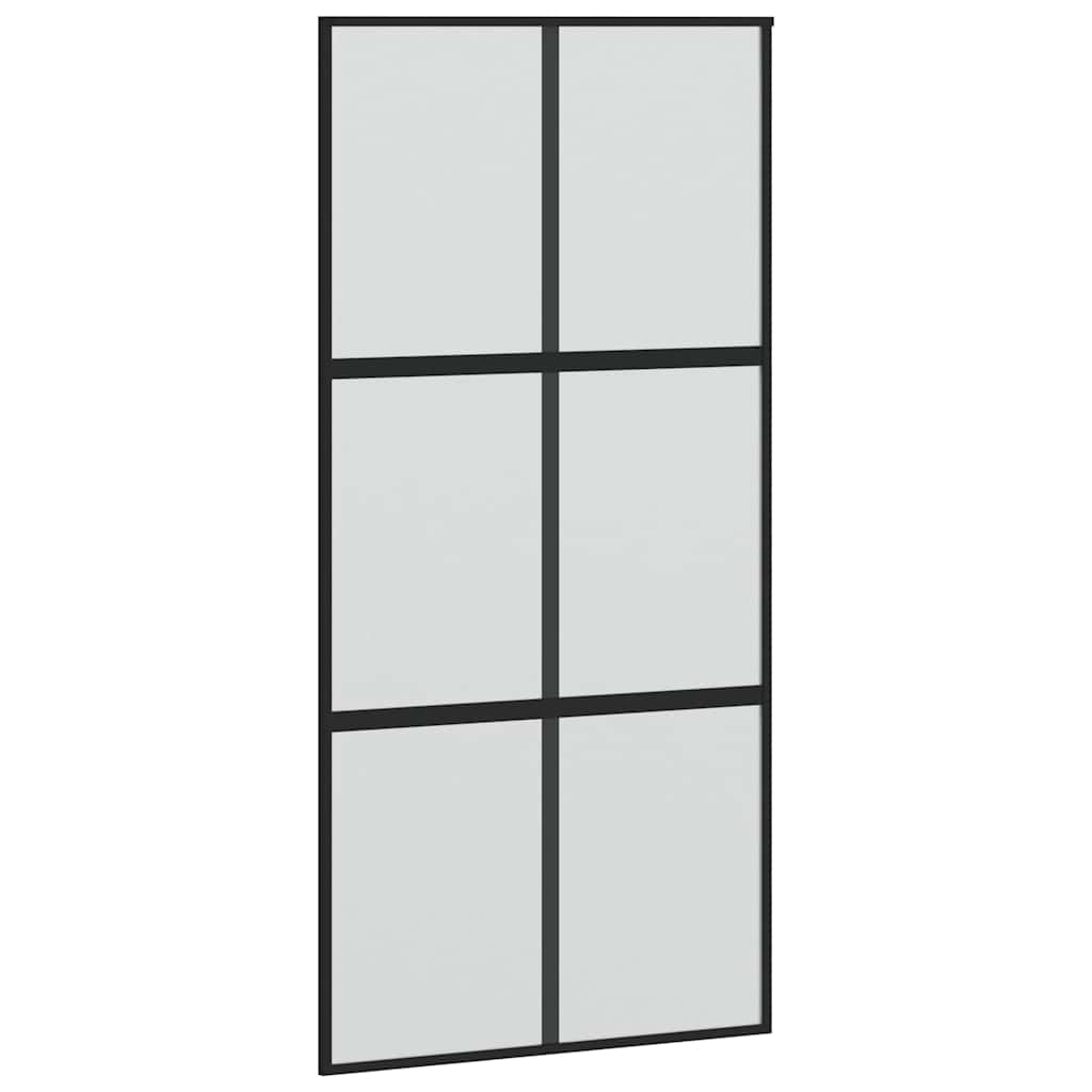 vidaXL Drzwi przesuwne z zestawem okuć czarne 102,5x205 cm