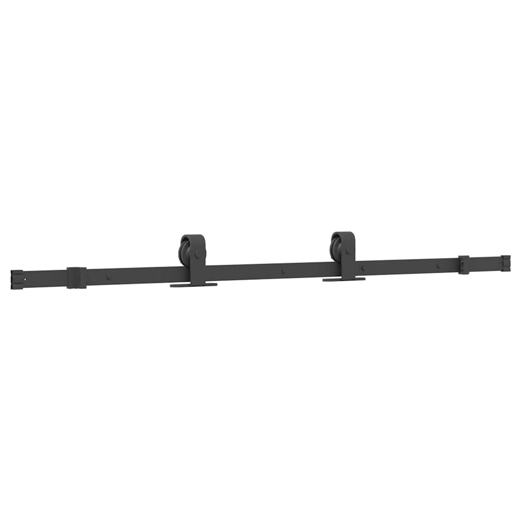 vidaXL Drzwi przesuwne z zestawem okuć czarne 76x205 cm ESG szkło