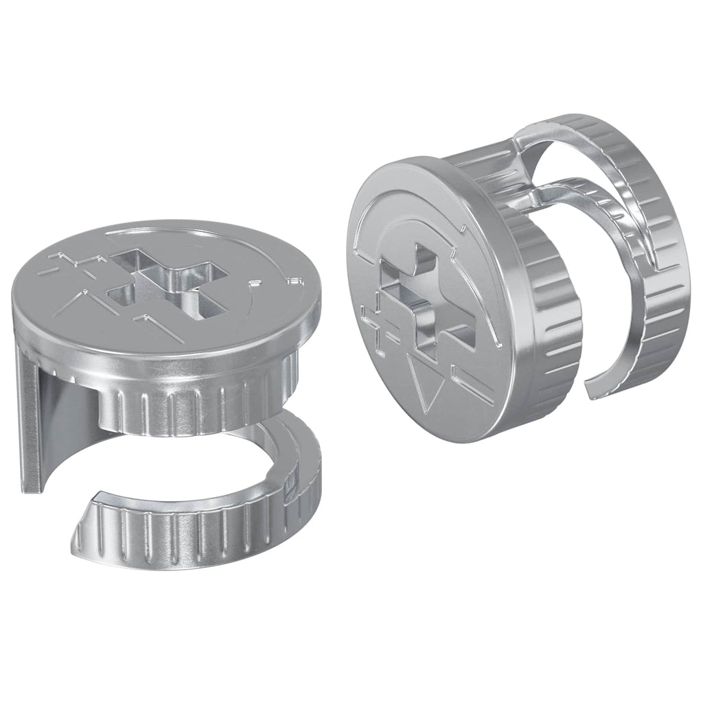 vidaXL Nakładki z zamkiem motylkowym 2 pcs Srebrny 15 x 11,5 mm Metal