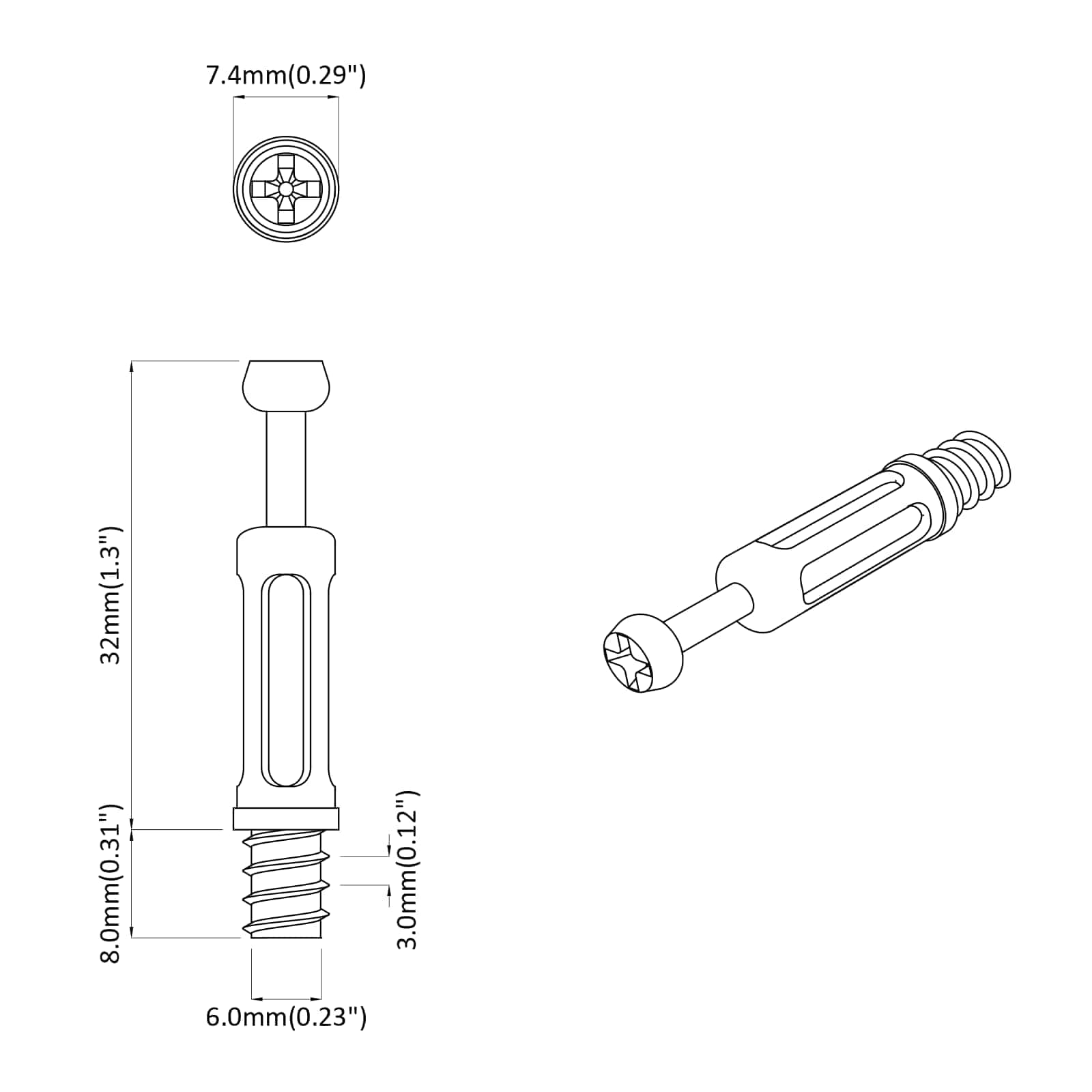 vidaXL Śruba zamka krzywkowego 2 pcs Srebrny i czarny M6 x 40 mm Metal