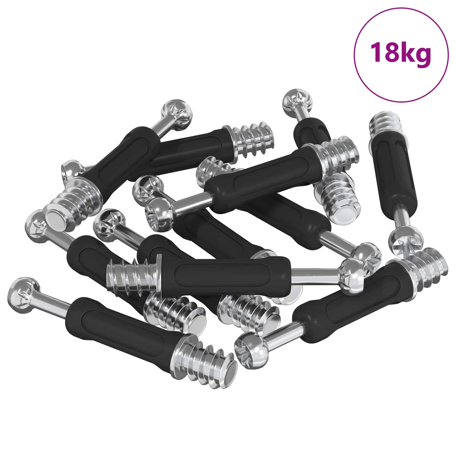vidaXL Śruba zamka krzywkowego 4000 pcs Srebrny i czarny Metal