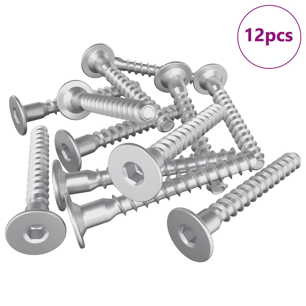 vidaXL Śruby confirmat 12 pcs Srebrny Ø5 x 40 mm Metal