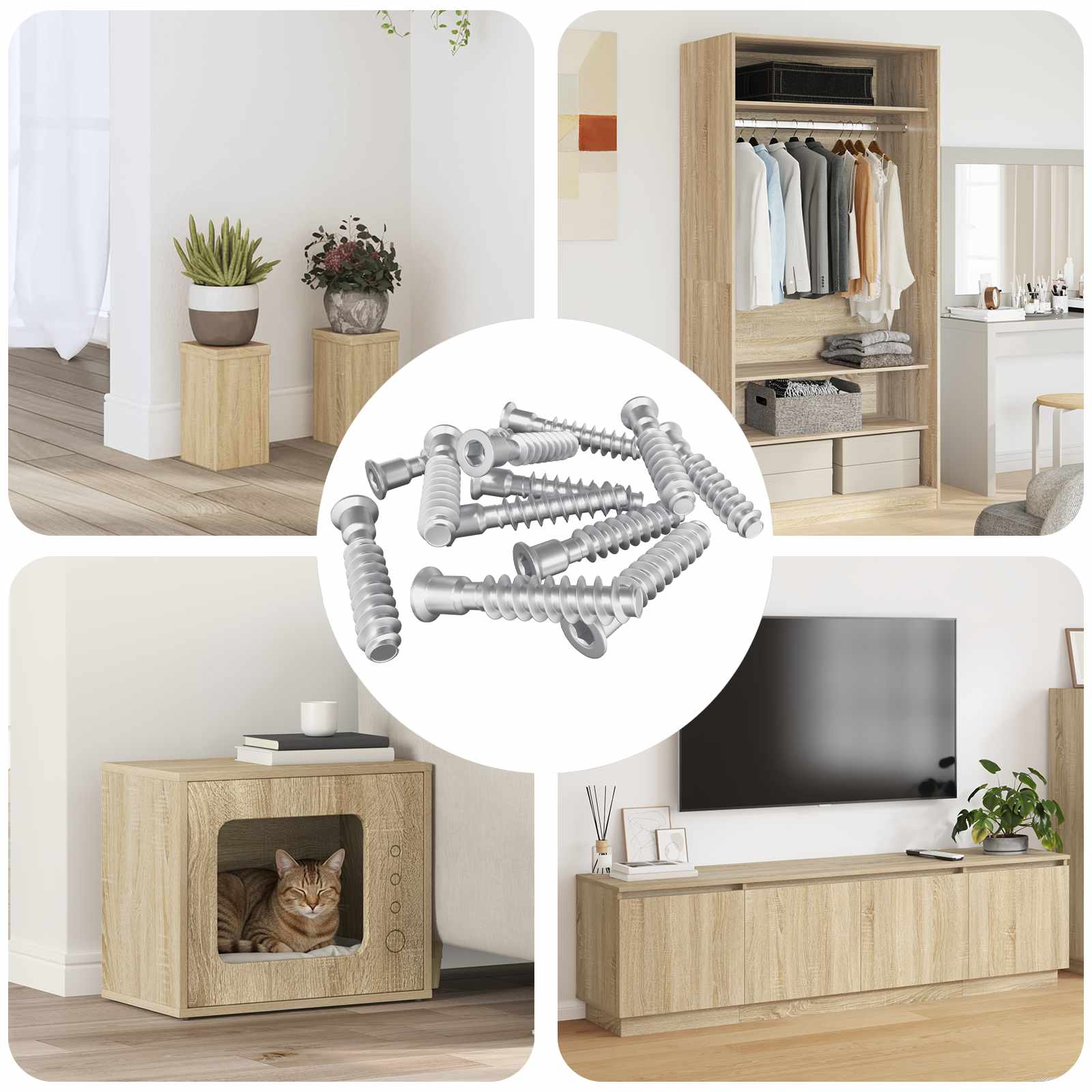 vidaXL Śruba z główką kapeluszową 2900 pcs Srebrny Stal