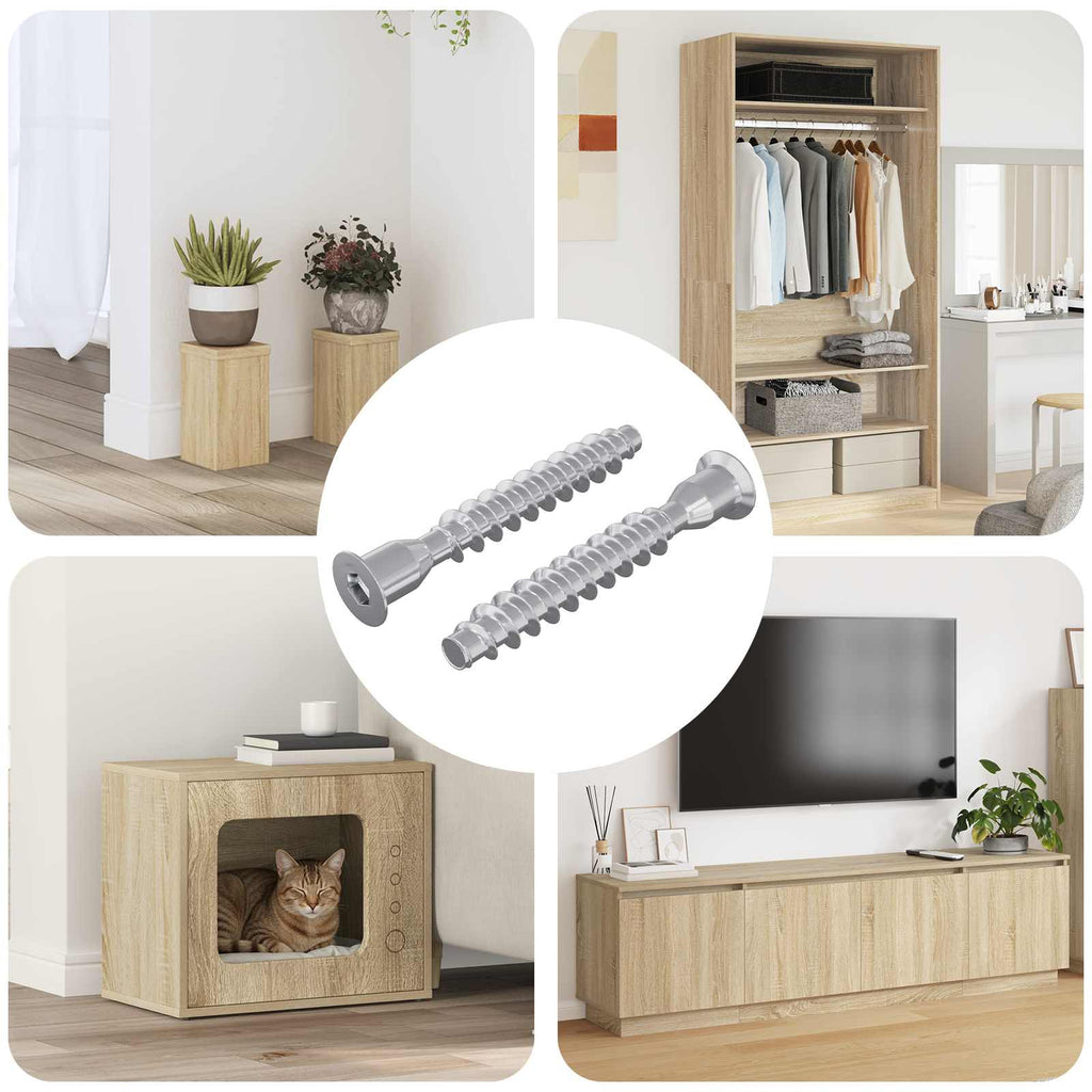 vidaXL Śruby confirmat 2 pcs Srebrny Ø7 x 50 mm Metal