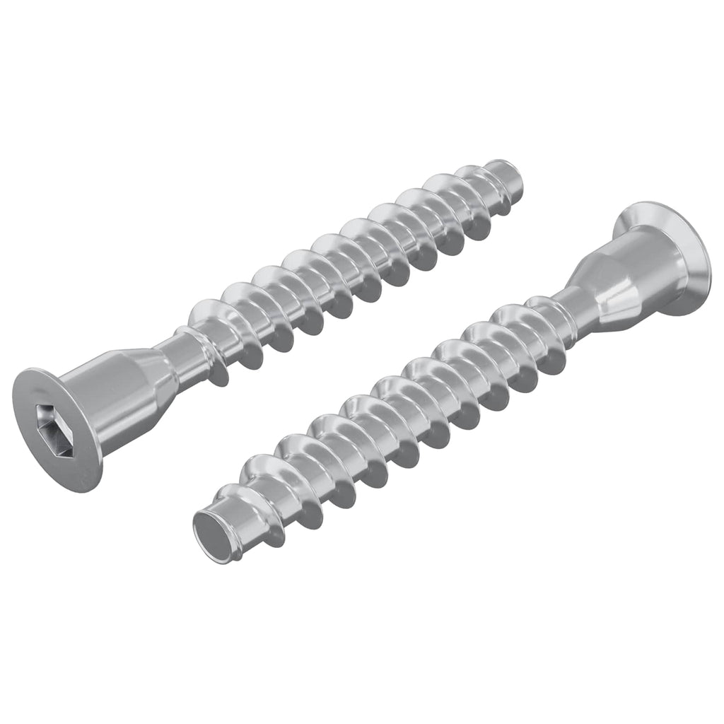 vidaXL Śruby confirmat 2 pcs Srebrny Ø7 x 50 mm Metal