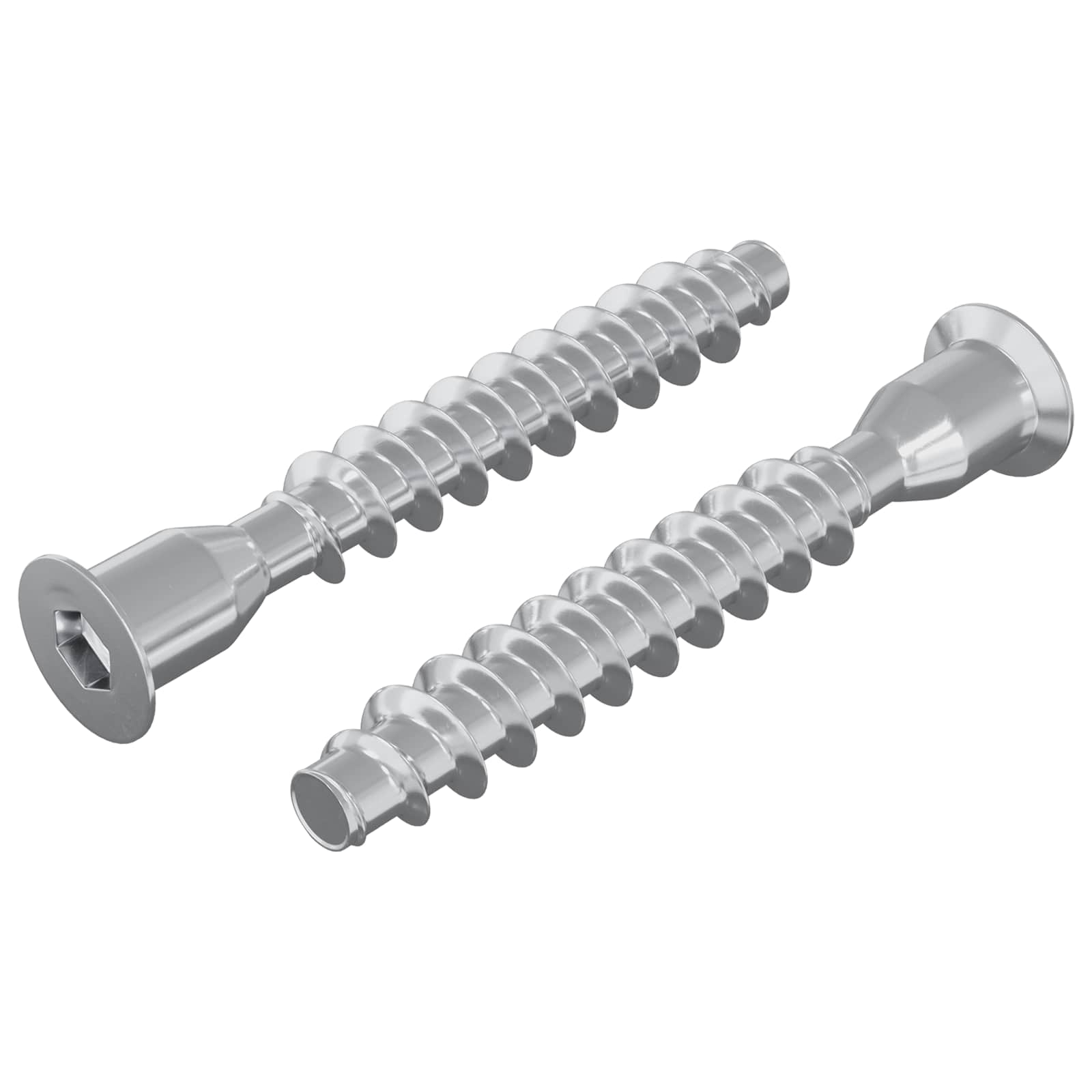 vidaXL Śruby confirmat 2 pcs Srebrny Ø7 x 50 mm Metal